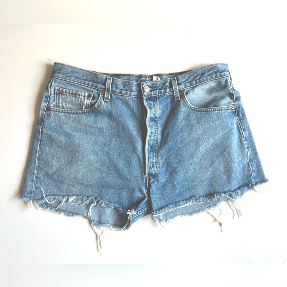 Levi's Light Blue Denim Cutoff Jean Shorts